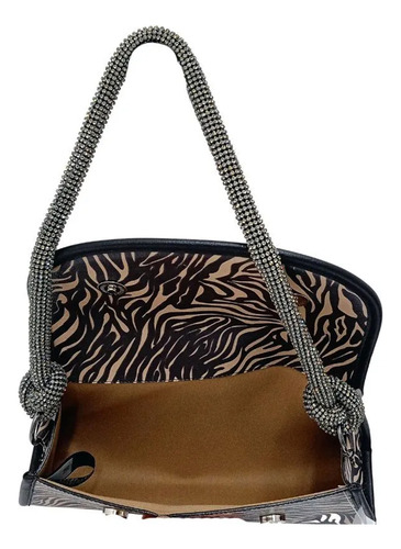 Bolsa Feminina Vizzano Casual Tiracolo Alca Strass Preto
