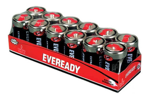 Pack 12 Pilas Eveready D Super Heavy Duty