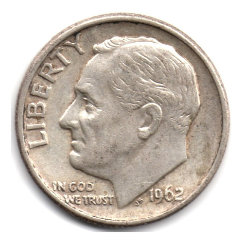 Estados Unidos 1 Dime 1962 Plata 0,900