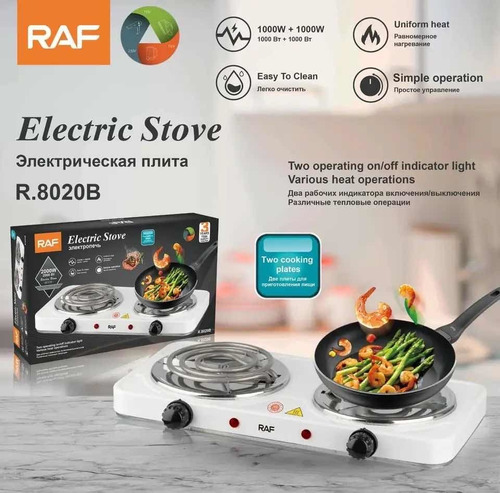 Cocina Encimera Eléctrica Doble Plato Espiral Cocinilla