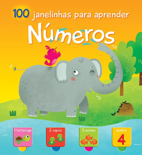 Números : 100 janelinhas para aprender, de Yoyo Books. Capa dura em português.