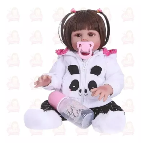 Boneca Reborn Panda Corpo De Silicone - Reborn Bebe