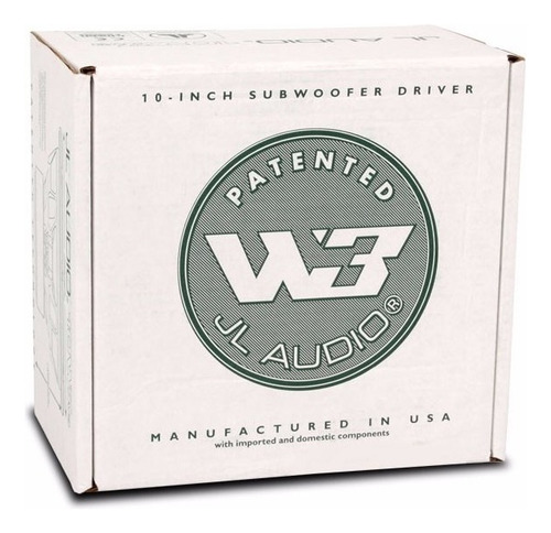 Subwoofer Jl Audio 10w3v3 500w Rms 10 PuLG Bobina Sencilla Color Negro