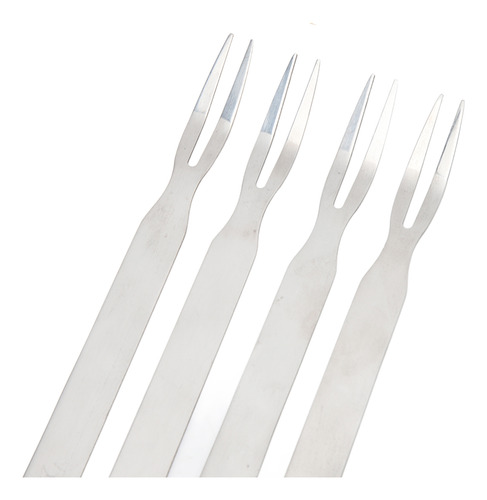 Garfo De Carne, 4 Peças Para Assar, Design Curvo, Churrasque