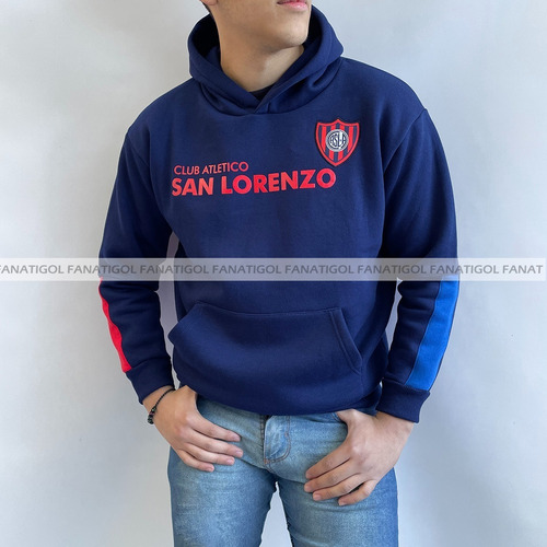 Imagen 2 de 8 de Buzo Frizado San Lorenzo Con Licencia Oficial