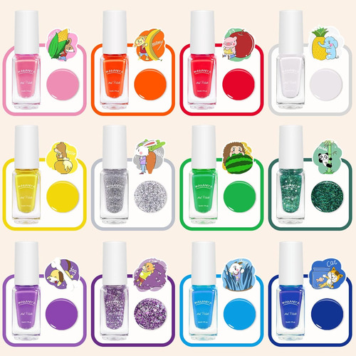 Esmalte De Uñas Para Niños, Mini Juego De Esmaltes De Uñas P