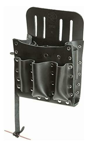 Klein Tools 5190 Tool Pouch, Leather, 10-pockets, Tape Thong