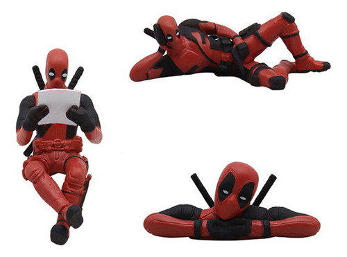 Mz 3 Unidades De Deadpool Car Home X-man, Divertida Figura