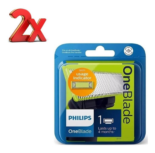 Imagen 1 de 6 de 2x Repuesto Philips Qp210 Afeitadora Oneblade