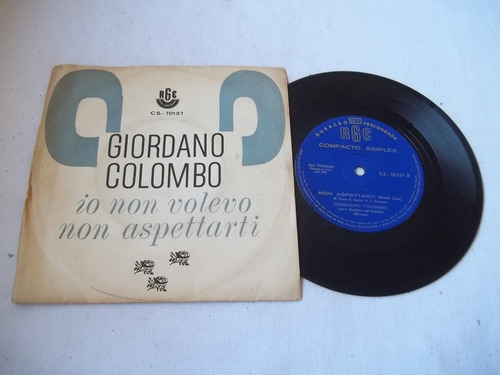 Vinil Compacto Ep - Giordano Colombo - Io Non Volevo 