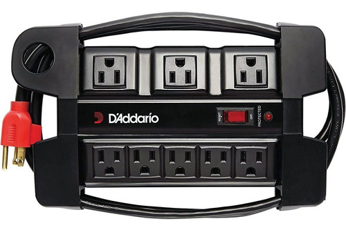 Daddario Pw-tgpb-01 Multicontacto Supresor De Picos Uso Rudo Color Negro