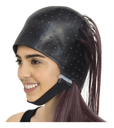 Touca Com Velcro Para Reflexos, Luzes E Mechas Preta Cor Preto