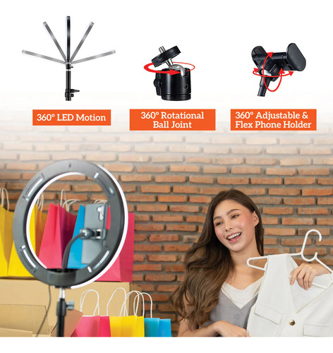 Argomtech Spotlight Pro 9320 10 Aro De Luz Led