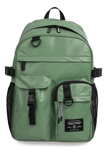 Mochila Espalda Chimola Multibolsillo Neutra 17 Verde