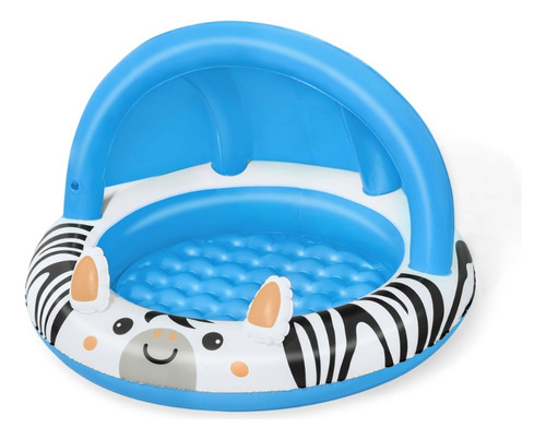 Alberca Inflable Para Bebes Safari Bestway Mod. 52559 Color Blanco