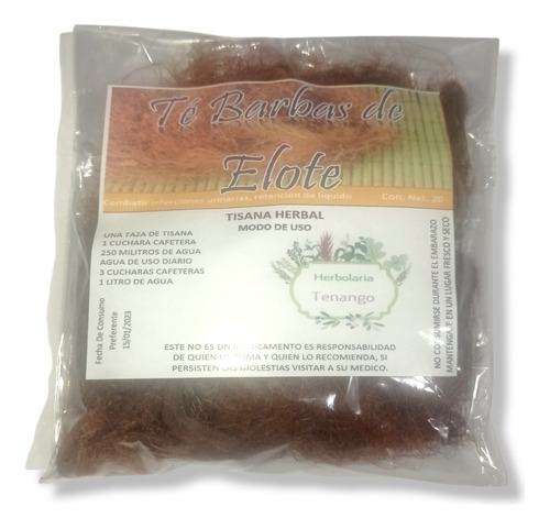 Té Pelos De Elote 20gr 100% Natural Productos Tenango