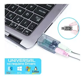 Placa De Sonido Usb Externa Audio 5.1 Surround 3d Todomicro