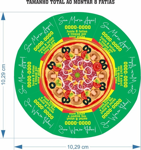 1000 Ímãs De Geladeira Fatia Pizza (8, 10 Ou 12 )