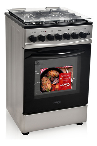 Cocina Delne Tg 5540 S 4h S/g + Grill Eléctrico 50 Cm Ancho