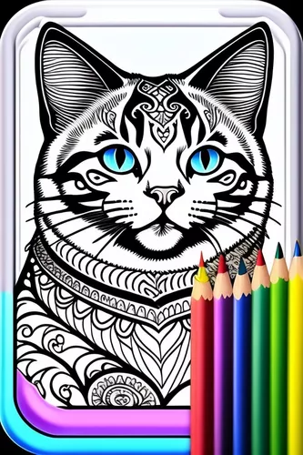 Desenhos para colorir de Gatos para imprimir e colorir - Gatos - Coloring  Pages for Adults