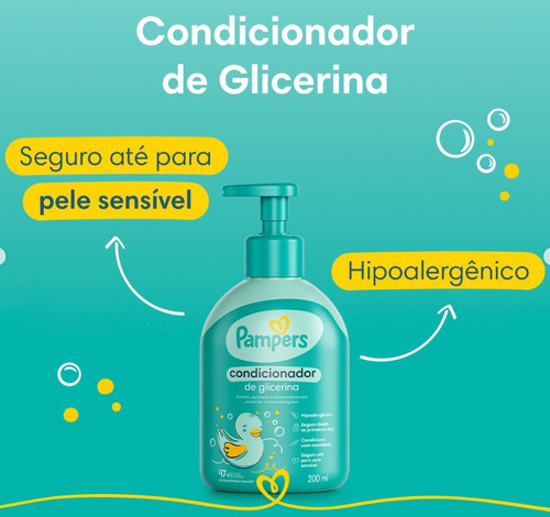 Pampers Loção Hidratante + Shampoo + Condic Seu Bebê Merece