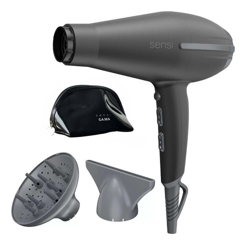 Secador De Pelo Gama Tempo 5d Sensi Night Ozone Ion Color Negro