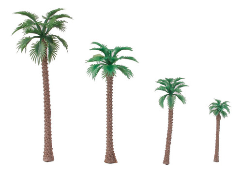 Imagen 3 de 12 de 40x Mini Modelo Árbol Palmeras Coco Escala 1:150 Para