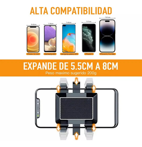 Soporte Para Teléfono Con Espejo Retrovisor Giratorio De 360