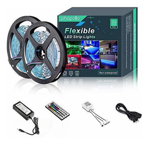 Tira De Luces Led Con Cambio De Color De 328 Ft Cuerda Flexi