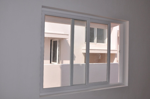 Ventana Para Baño Corrediza 80x40 Marco 35mm Con Vidrio