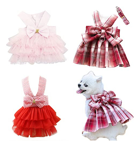 Clopon Vestidos Para Perros Pequeños Arnés Tutu Yorkie Ves