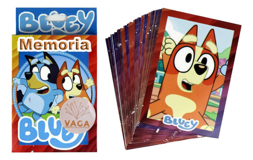 Juego De Memoria Bluey 20 Pares + 1 Rompecabezas 