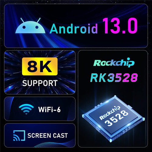 Box De Tv Android 130, H96 Max Ddr4 4 Gb Ram 64 Gb Rom 64 Bi