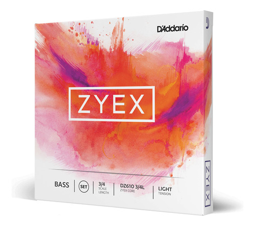 D'addario Zyex - Juego De Cuerdas Para Bajos, Escala 3/4, Te