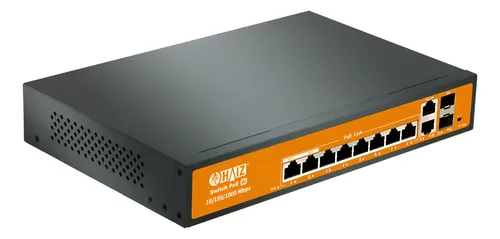 Switch Giga Suite 8 Portas Poe 2 Uplink 2 Sfp 10/100/1000