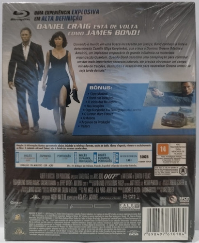Blu-ray 007 Quantum Of Solace Com Luva Especial Novo Lacrado