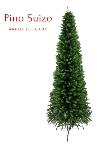 Arbol Navidad Delgado Pino Suizo 1.80 Mts  -lapiz 