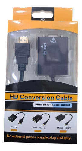 Convertidor Hdmi A Vga: Soporte Full Hd 1080p