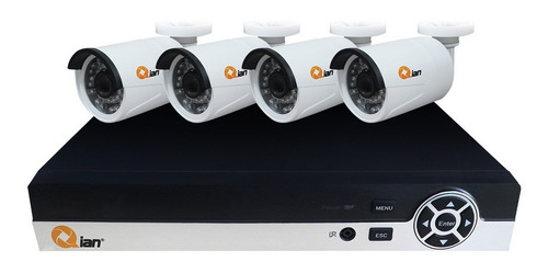 Kit Cctv Analogo 4cam / 4chan Qian Qkc4d41902 Yao, 720p, Ahd