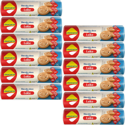 Biscoito Doce De Leite Zero Lactose Lowçucar 95g Kit Com 12