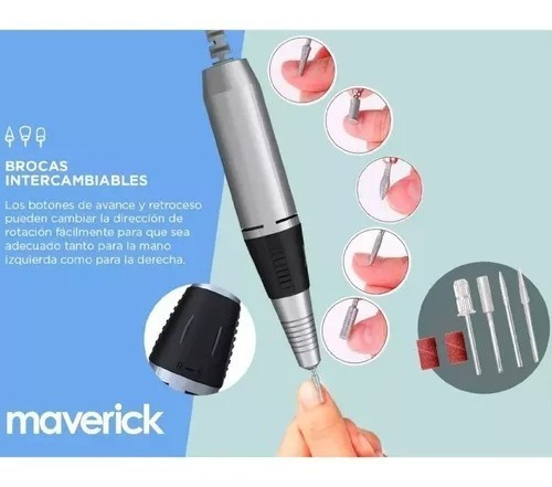 Imagen 5 de 7 de Torno Para Uñas Manicura Profesional Portatil Maverick