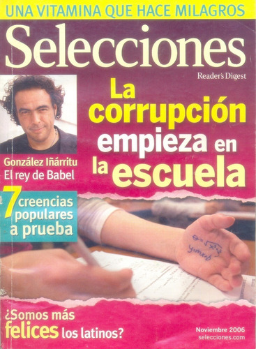 Revista Selecciones Del Reader's Digest Noviembre 2006 (Usado)
