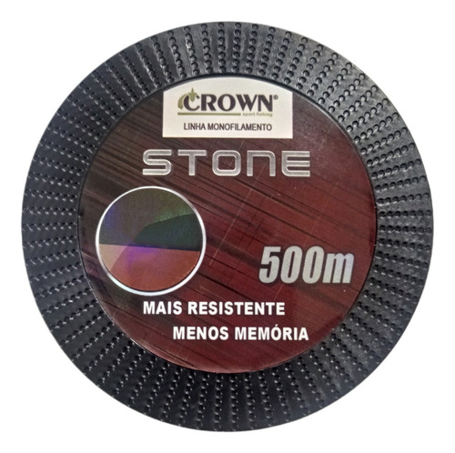 Linha Monofilamento Stone 0,70mm 500mts - Crown Cor Marrom-escuro