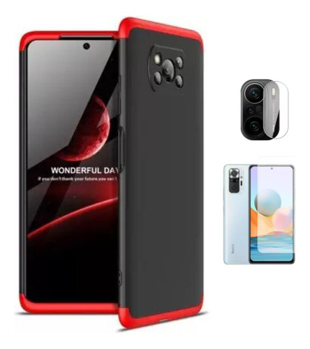 Case Funda Gkk 360° Para Xiaomi Poco X3 / Pro / Nfc + Vidrio