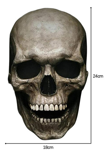 Máscara De Calavera De Cabeza Completa Con Mandíbula