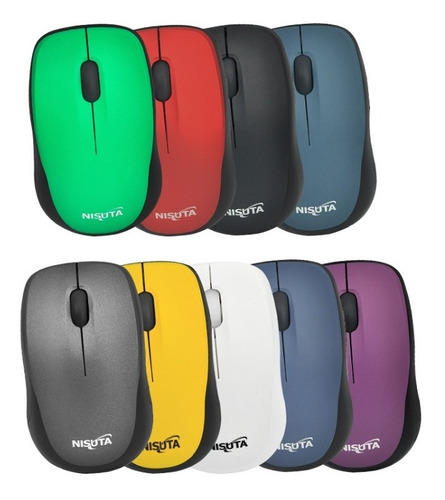 Mouse Nisuta Mini Inalámbrico 1600 Dpi 7 Colores Nsmow37 