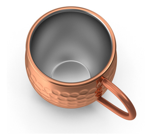 Imagem 3 de 7 de 4 Caneca Copo Moscow Mule 500ml Cobre + 4 Canudo Brinde Inox