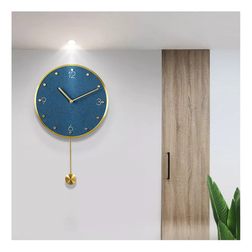 Reloj De Pared Sencillo Con Decoración Moderna Con Péndulo O
