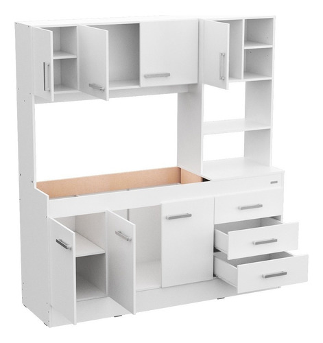 Mueble Cocina Completo Bajo Mesada Alacena Blanco 10176 Color 10176 - Blanco