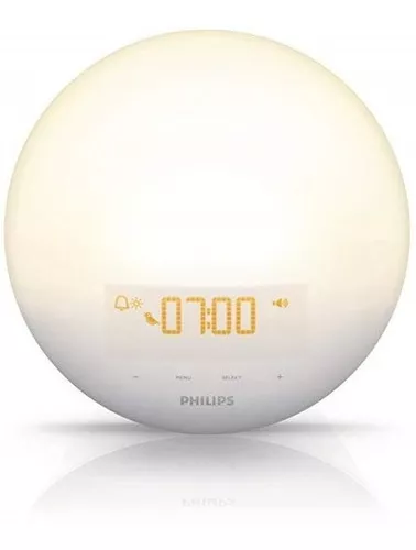  Philips Reloj despertador SmartSleep HF3500 / 60 Wake-Up Light  Therapy con simulación Sunrise, blanco : Salud y Hogar